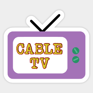 Cable tv 90's 2000's retro television meme joke Sticker